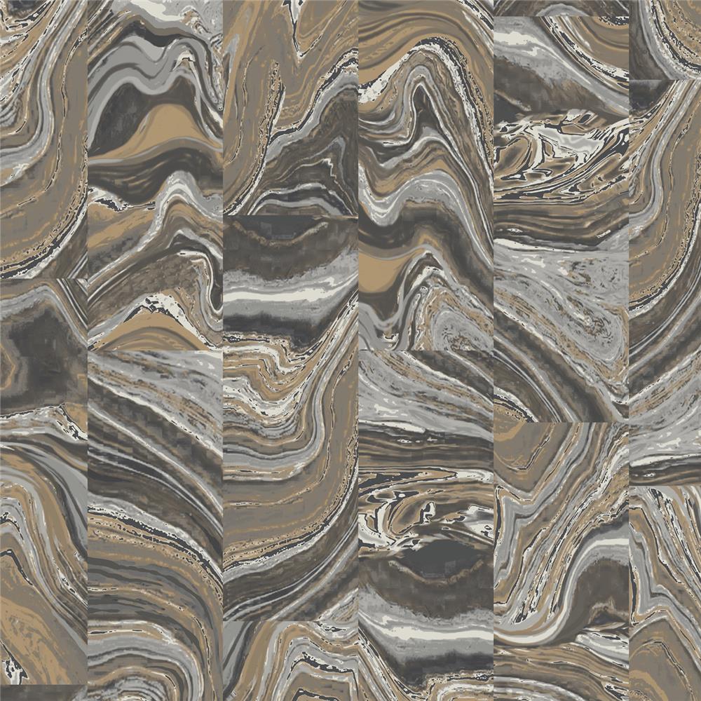 Patton Wallcoverings G67975 Organic Textures Agate Tile Wallpaper